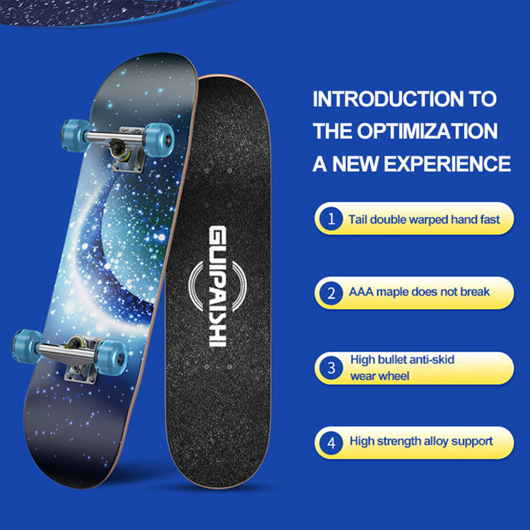 Bretting 4 hjul elektriske intelligente skateboards med styrer